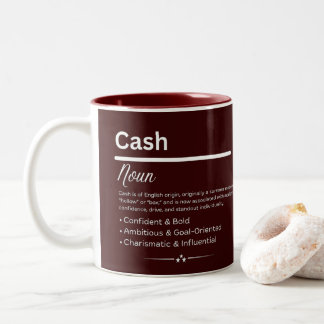 Cash Personalized Name Zweifarbige Tasse