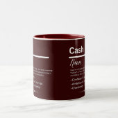 Cash Personalized Name Zweifarbige Tasse (Mittel)