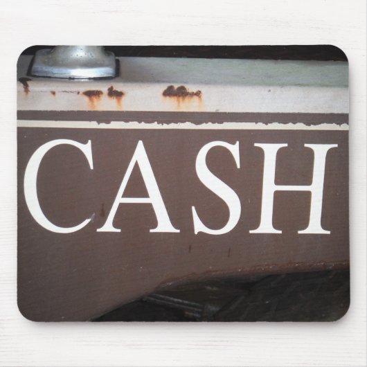 CASH Tower Truck Vintage Car Sign Mousepad (Vorne)