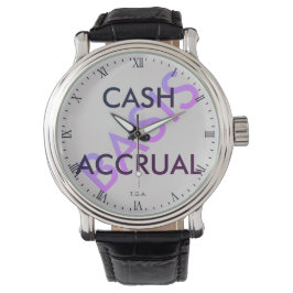 "CASH vs ACCRUAL" Armbanduhr