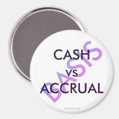 "CASH vs ACCRUAL" Magnet (Vorderseite/Rückseite)