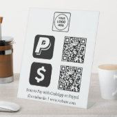 CashApp PayPal QR | Kundenspezifisches Geschäft sc Sockelschild (In Situ)