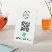 CashApp QR Code Scan zur Bezahlung moderner Logos  Sockelschild (In SItu)