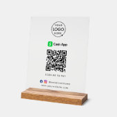 CashApp QR Zahlungscode Scan to Pay Business Acrylschild (Winkel)