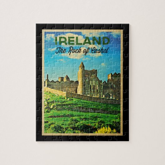 Cashel-Rock in Vintag Irland Puzzle (Vertikal)