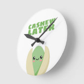 Cashew Later Runde Wanduhr (Winkel)