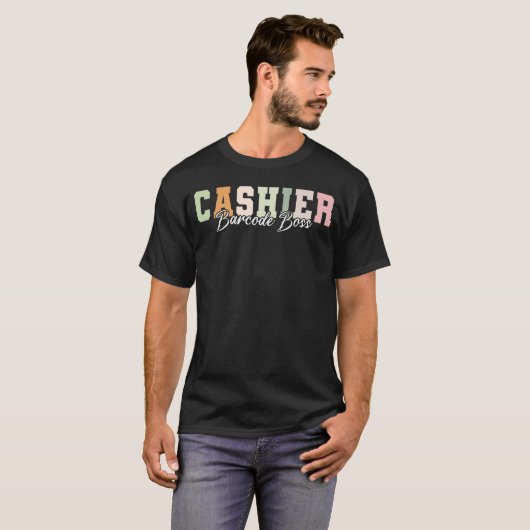 Cashier Barcode Boss T-Shirt (Vorne ganz)
