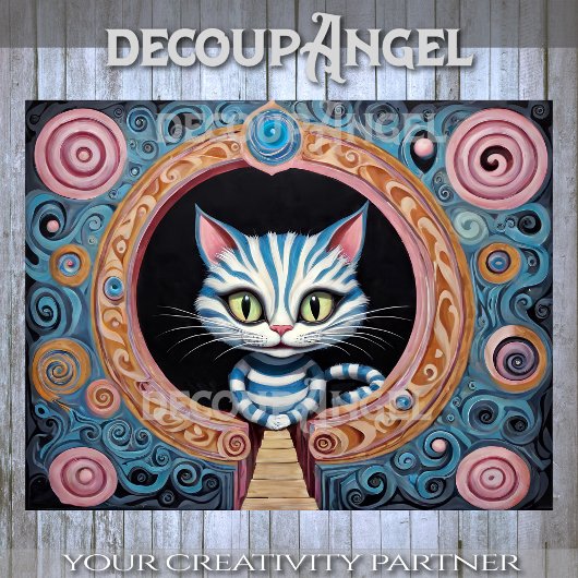 Cashire Cat #2 Decoupage Seidenpapier