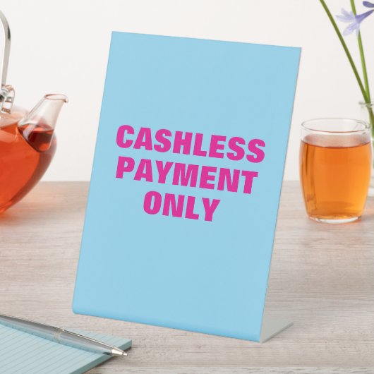 Cashless Payment Sign, Retail Store, Boutique Sockelschild (In Situ)