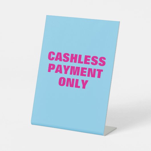 Cashless Payment Sign, Retail Store, Boutique Sockelschild (Vorderseite)