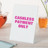 Cashless Payment Sign, Retail Store, Boutique Sockelschild (In Situ)
