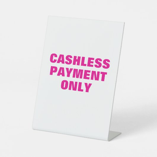 Cashless Payment Sign, Retail Store, Boutique Sockelschild (Vorderseite)