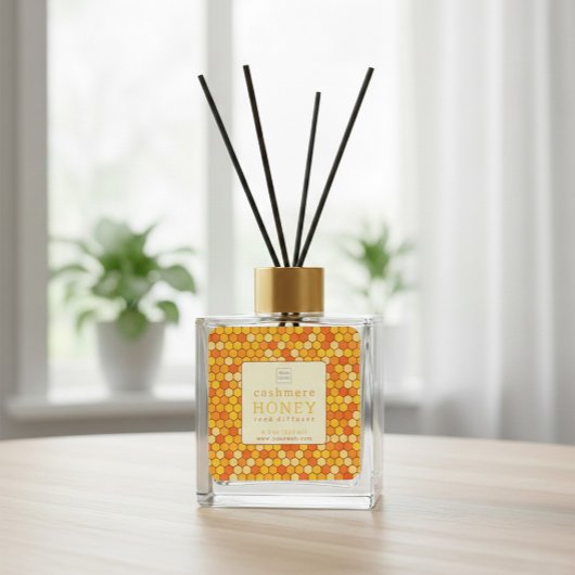 Cashmere-Honig-Reed-Diffuser-Etikett Quadratischer Aufkleber