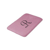 Cashmere Rose Rosa Monogramm Eleganpush Badematte (Schrägansicht)