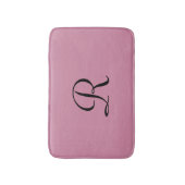 Cashmere Rose Rosa Monogramm Eleganpush Badematte (Vorderseite Vertikal)