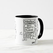 Cashpoint-Geldautomat frage Nutzer, Hübsch zu sage Tasse (VorderseiteRechts)