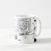 Cashpoint-Geldautomat zeigt freche Nachrichten, di Kaffeetasse (VorderseiteRechts)