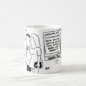 Cashpoint-Geldautomat zeigt freche Nachrichten, di Kaffeetasse (Mittel)