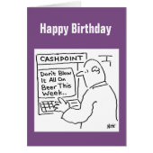 Cashpoint Machine sagt: "Blase es nicht auf Bier" (Vorne)