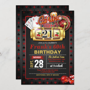 Casino 21. Geburtstag Einladung