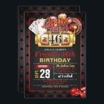 Casino 46. Geburtstag Einladung<br><div class="desc">Die ideale Einladung zum Feiern eines Casino Geburtstagsparty</div>