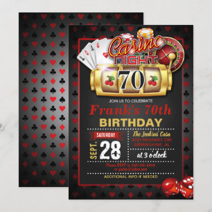 Casino 70. Geburtstag Einladung