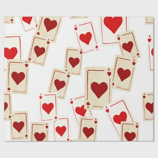Casino Ace of Hearts Geschenkpapier (Flach)