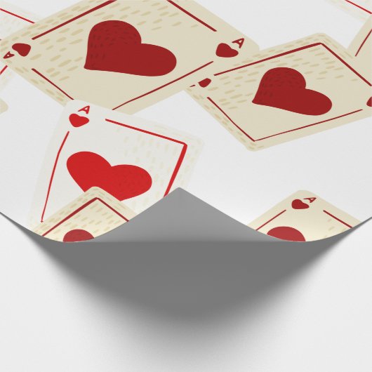 Casino Ace of Hearts Geschenkpapier (Ecke)
