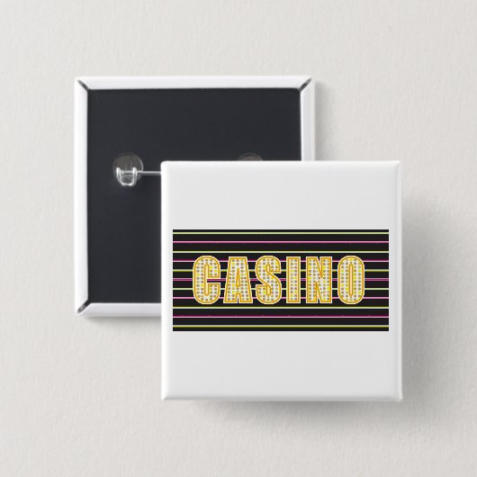 Casino Anmeldung mit Neon Polka Dot Letters Button (Vorne & Hinten)