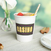Casino Anmeldung mit Neon Polka Dot Letters Pappbecher