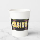 Casino Anmeldung mit Neon Polka Dot Letters Pappbecher (Vorderseite)