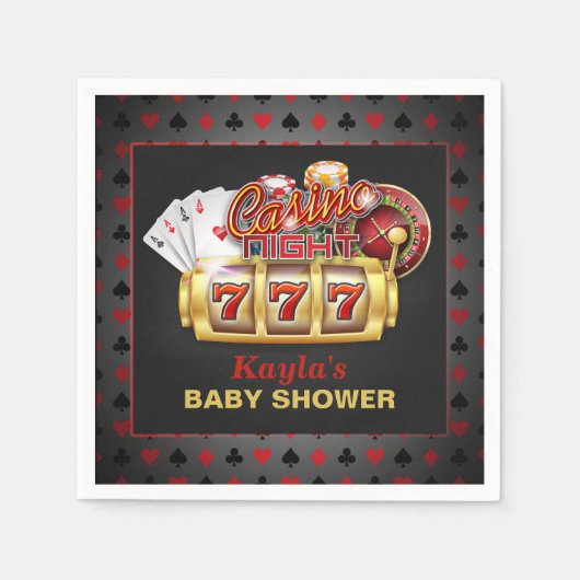 Casino Baby Showpapier Napkins Serviette (Vorderseite)
