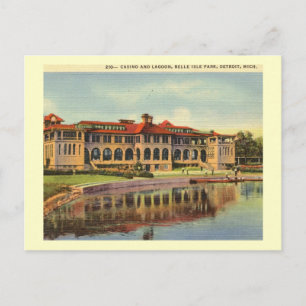 Casino, Belle Isle Park, Detroit Vintag Postkarte
