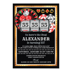 Einladungskarten Geburtstag Casino