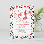 Casino Birthday Einladung Poker Vegas Game Party (Stehend Vorderseite)