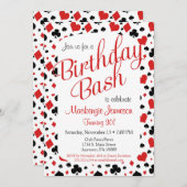 Casino Birthday Einladung Poker Vegas Game Party (Vorne/Hinten)