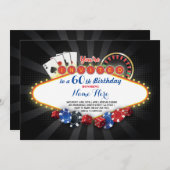 Casino Birthday Night Las Vegas Party Einladung (Vorne/Hinten)