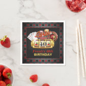 Casino Birthday Paper Napkins - 40. Geburtstag Serviette (Beispiel)