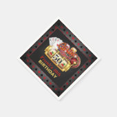 Casino Birthday Paper Napkins - 50. Geburtstag Serviette (Ecke)