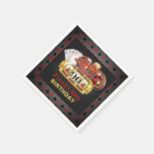 Casino Birthday Paper Napkins - 90. Geburtstag Serviette (Ecke)