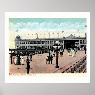 Casino Boardwalk, Asbury Park, NJ, Poster