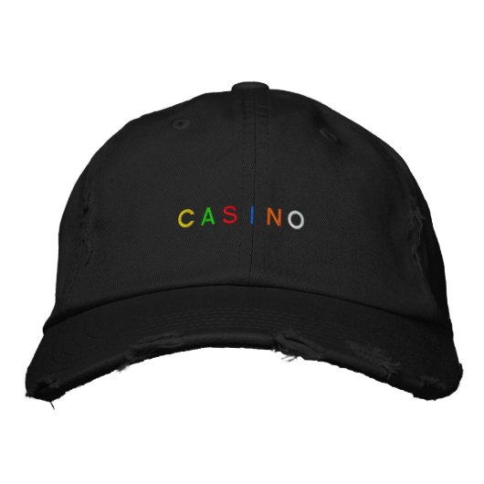 Casino Cap Bestickte Kappe (Vorderseite)