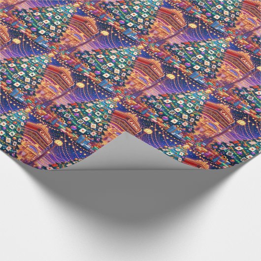 Casino Card Tafelchips Weihnachtsbaum mit Karten Geschenkpapier (Ecke)