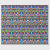 Casino Card Tisch und Poker Chip Weihnachtsbaum Geschenkpapier (Flach)