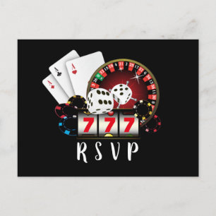 Casino, Casino Nacht, Postcard UAWG Einladungspostkarte