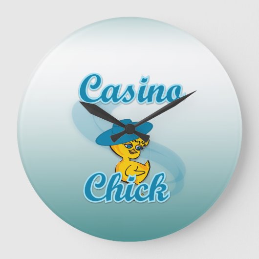 Casino Chick #3 Große Wanduhr (Vorderseite)