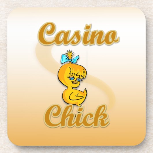 Casino Chick Getränkeuntersetzer (Vorderseite)
