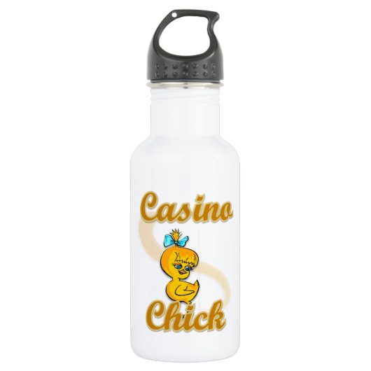 Casino Chick Trinkflasche (Vorderseite)