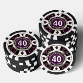 Casino Chip Las Vegas Birthday - Plum Purple (Stapel)