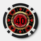 Casino Chip Las Vegas Geburtstag (Rückseite)